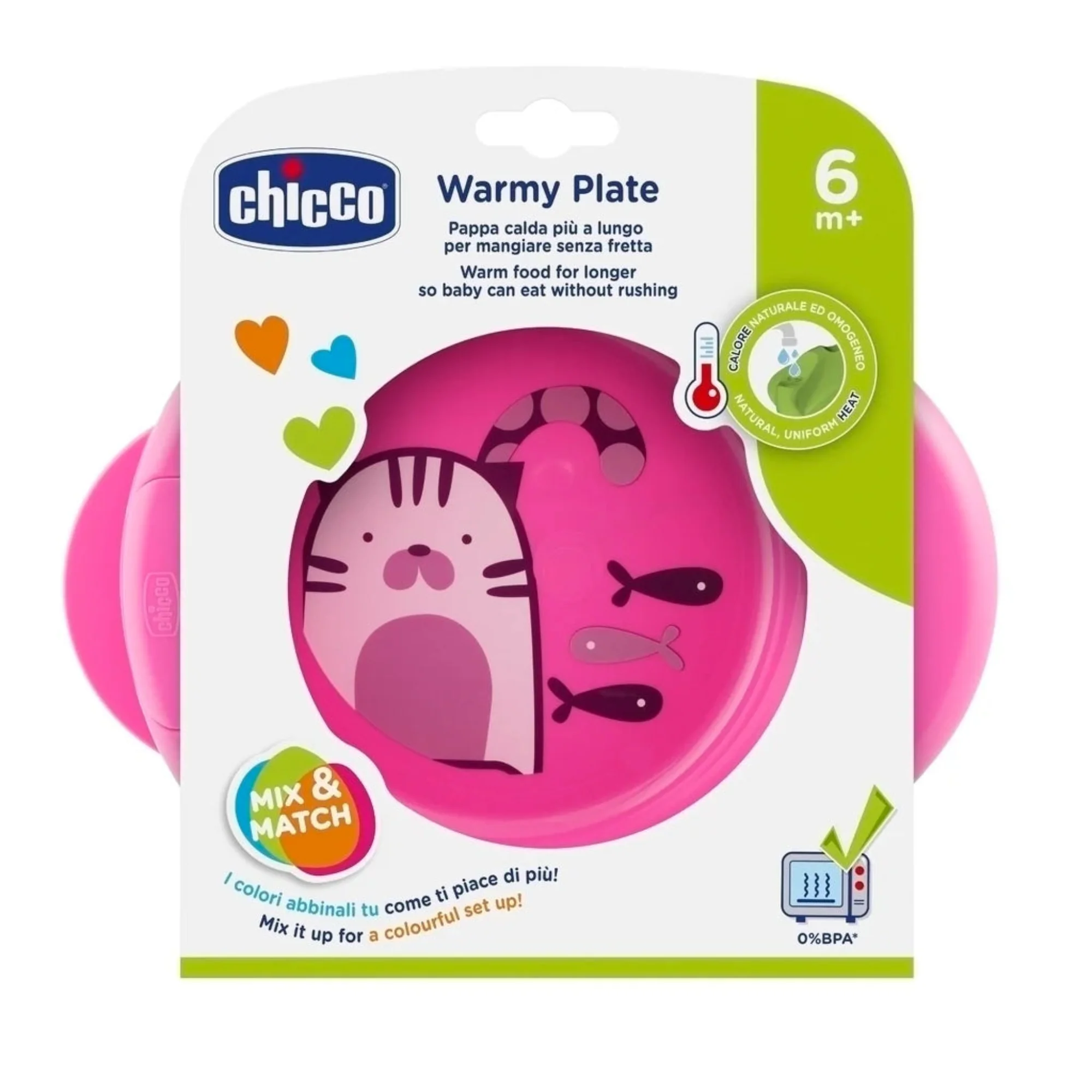 Chicco Warmy Plate +6M Pink