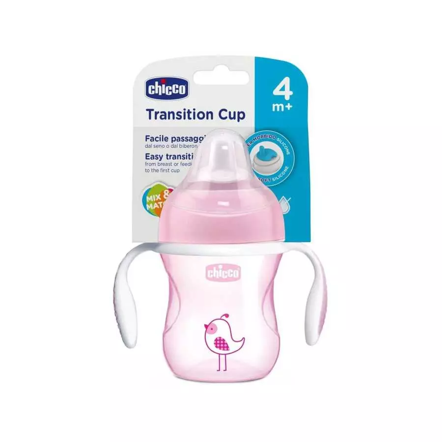 Chicco Transition Cup Pink 4M+ 200Ml