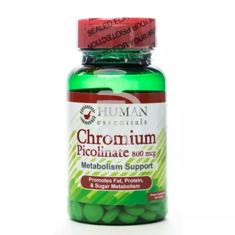 Human Essentials Chromium Picolinate 800mcg 100 Tablets