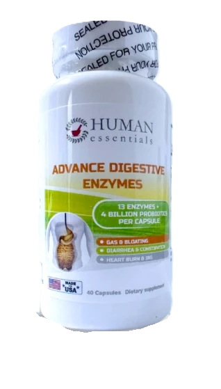 Human Essentials Advanced Digestive Enzymes 40 Capsules