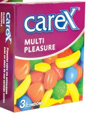 Carex Multi Pleasure Condoms 3 Pieces