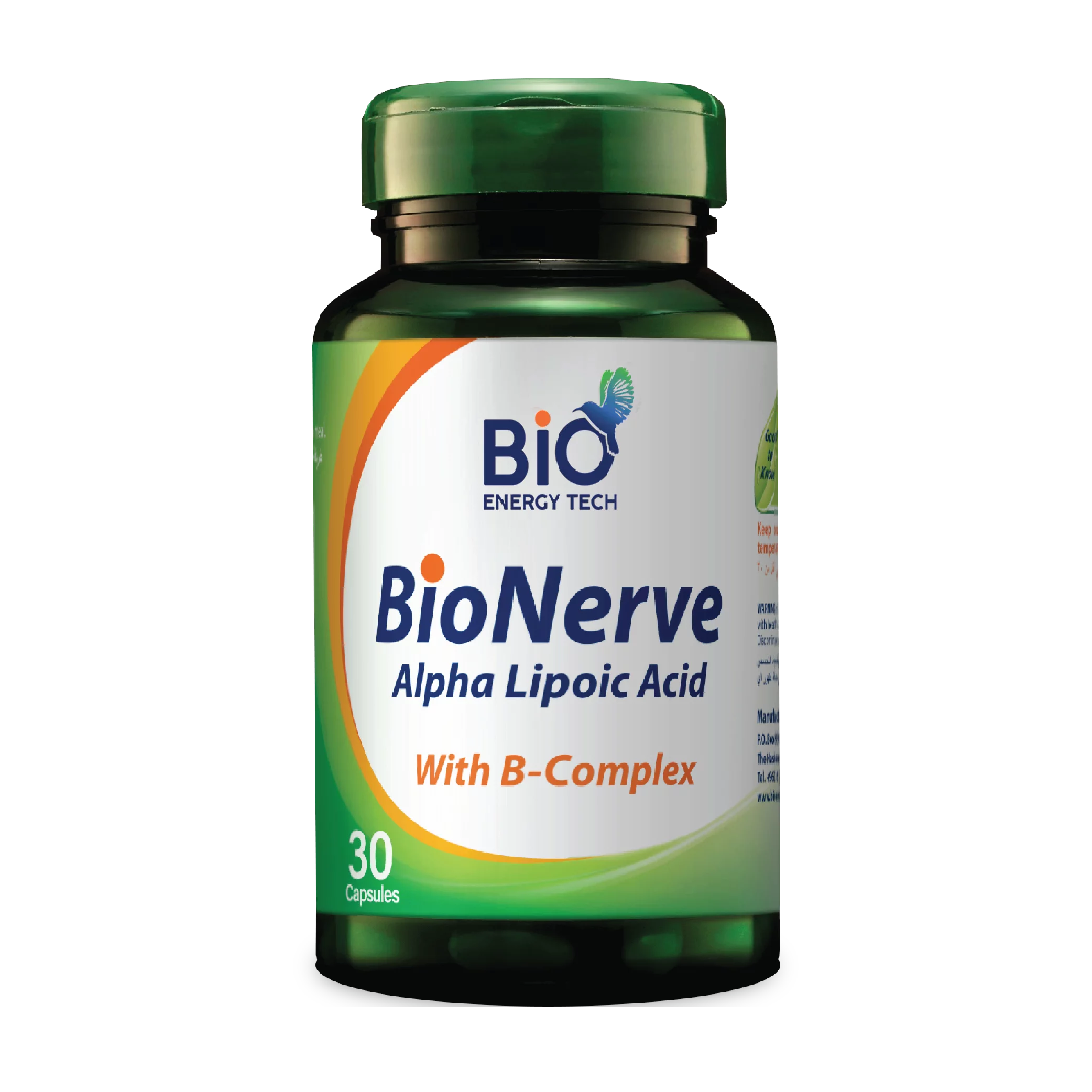 Bio Energy Tech Bio Nerve Alpha Lipoic Acid 600mg 30 Capsule