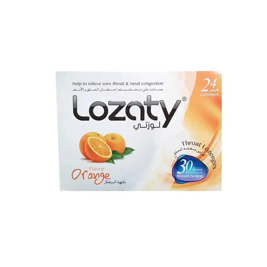 Lozaty Throat Orange Flavor 24 Lozenges