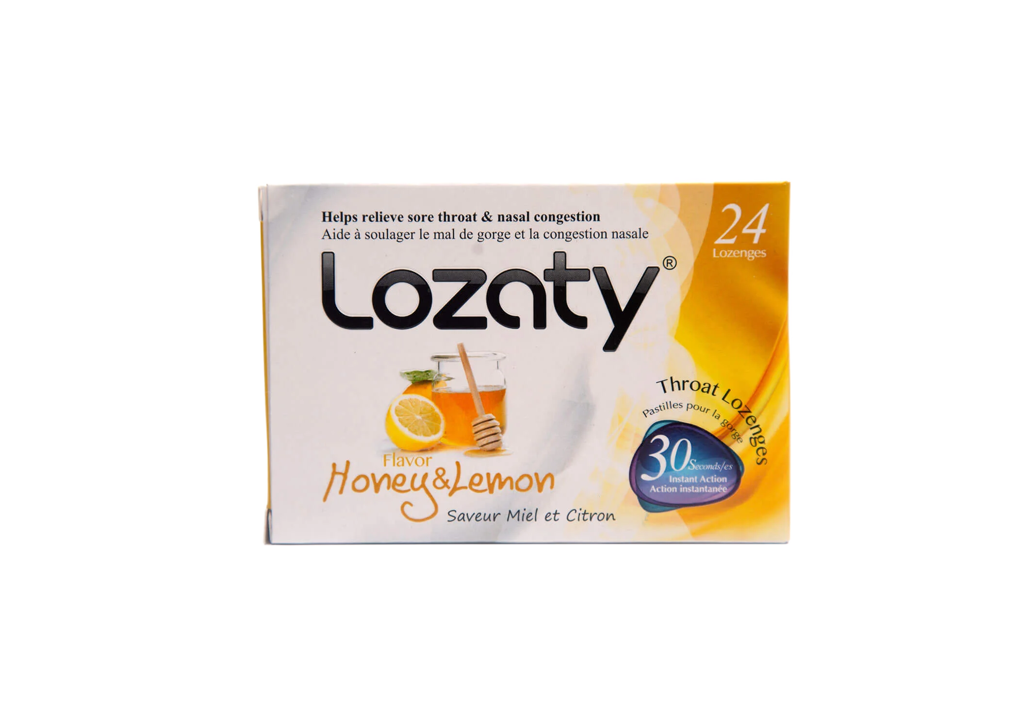 Lozaty Throat Honey and Lemon Flavor 24 Lozenges