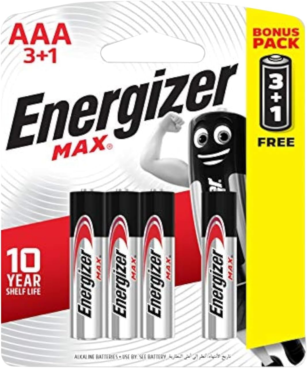 Energizer Max Battery 3+1 Thin Pack