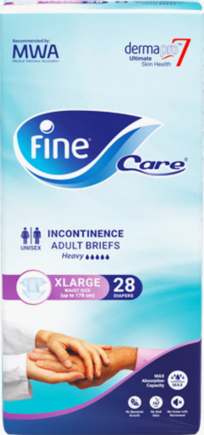 Fine Care Unisex Adult Diapers Size XL 28 Diapers
