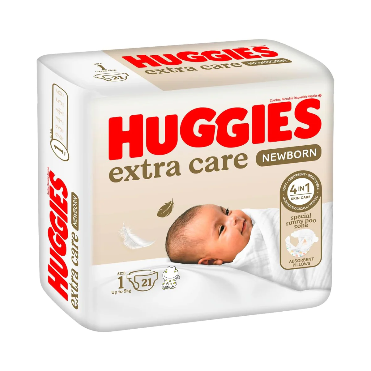 Huggies Newborn Diapers Size 1 (2-5 KG) 21 Diapers