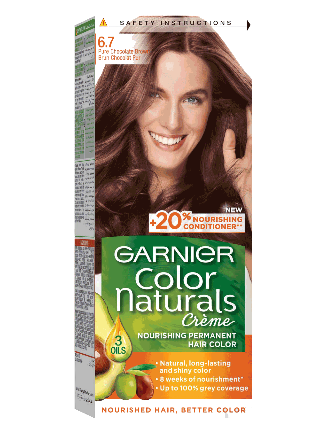 Garnier Color Naturals Hair Dye 6.7 Pure Chocolate Brown
