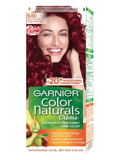 Garnier Color Naturals Hair Dye 6.60 Fiery Pure Red