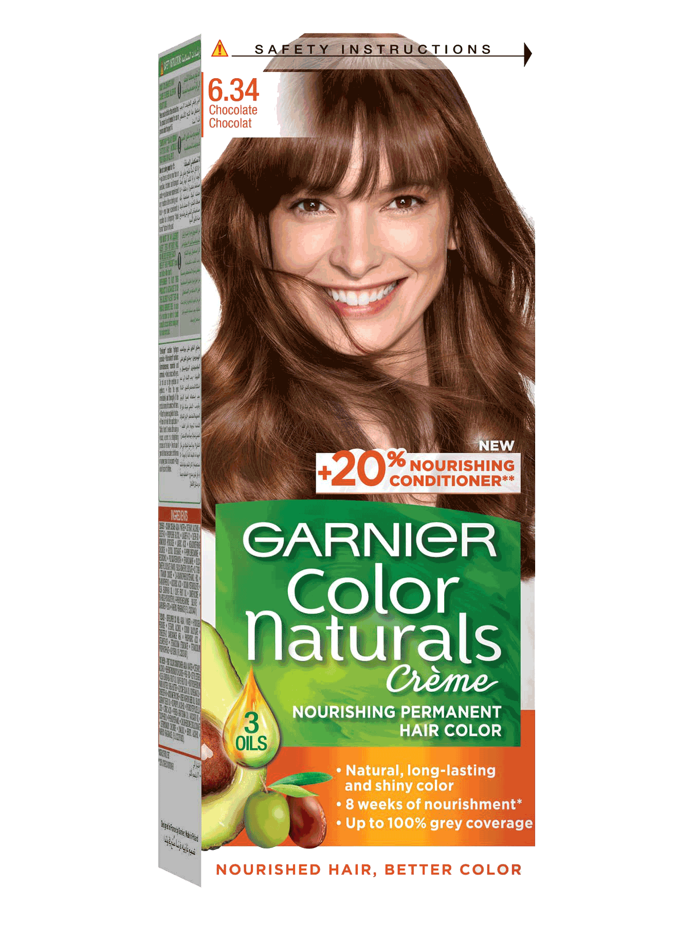 Garnier Color Naturals Hair Dye 6.34 Chocolate Brown