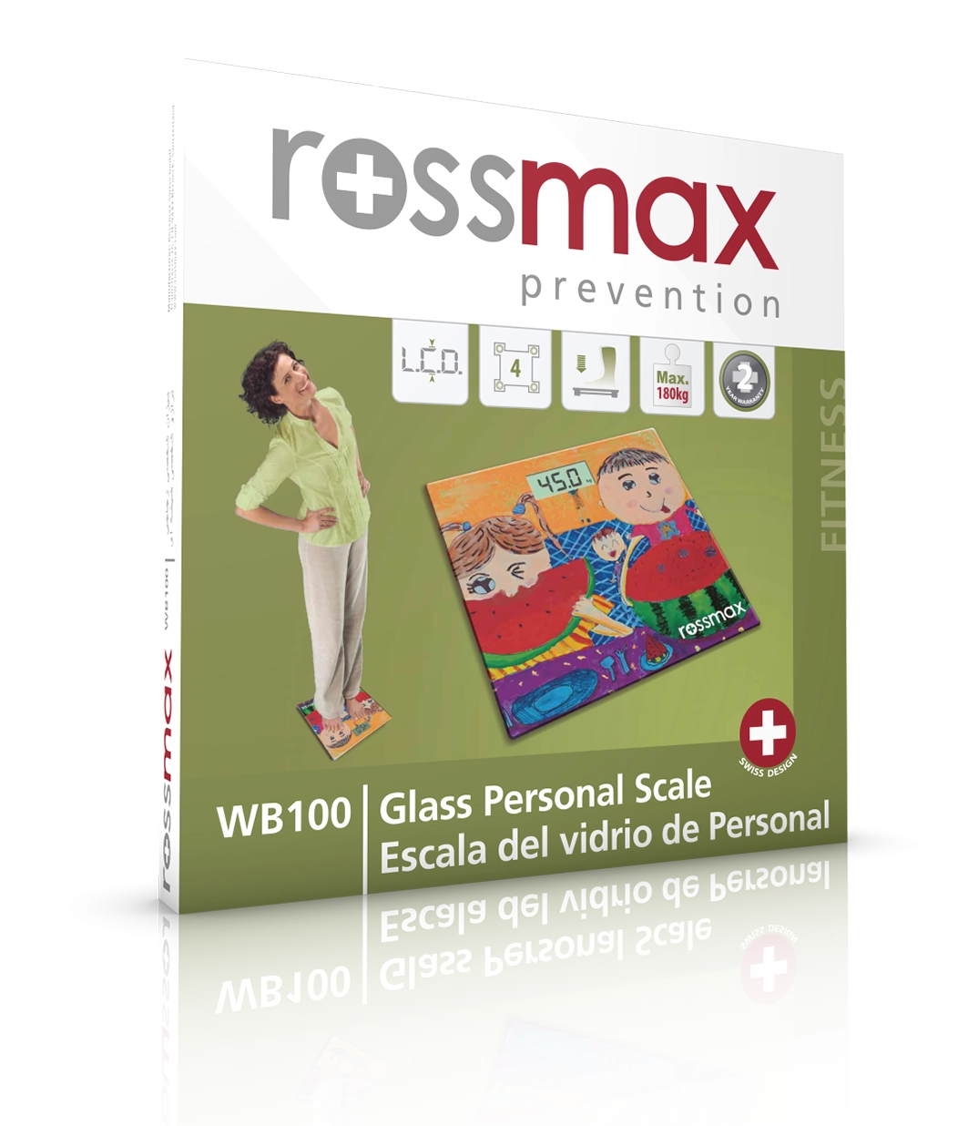 Rossmax WB100 Glass Personal Weight Scale