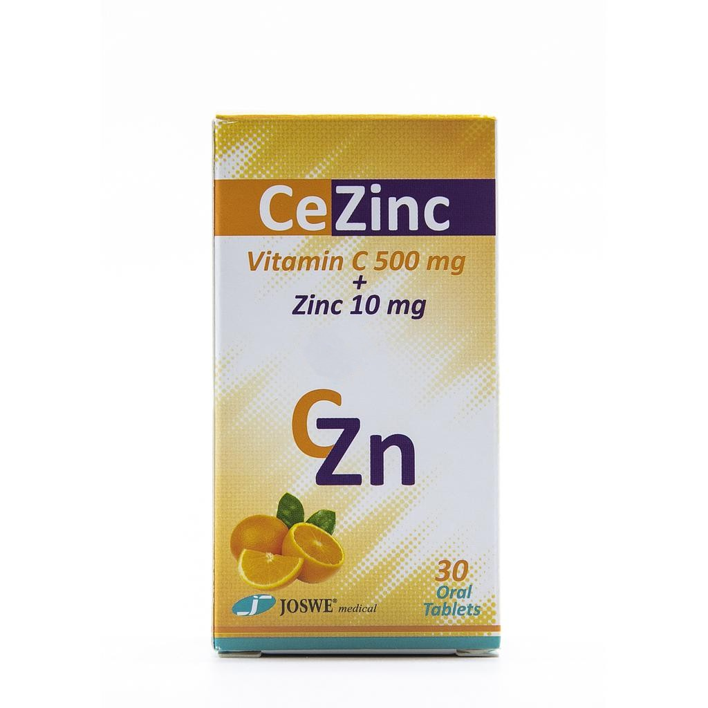 Joswe CeZinc Vitamin C 500mg + Zinc 10mg 30 Tabs