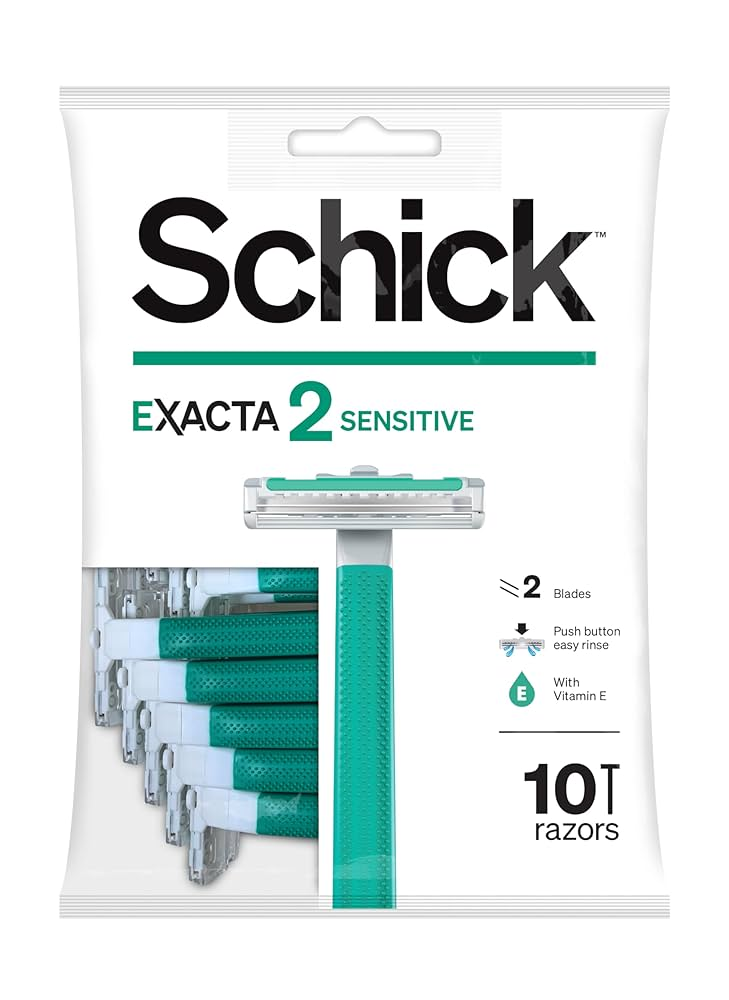 Schick Exacta 2 Sensitive Disposable Razor 10 Pcs