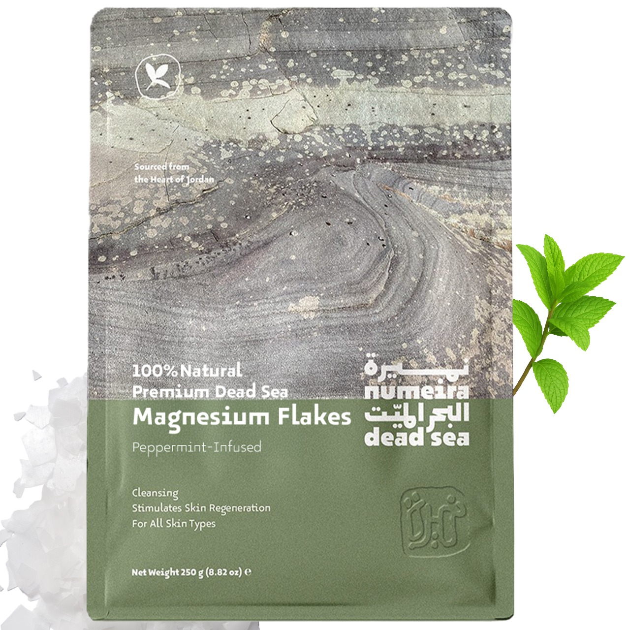 Numeira Dead sea Magnesium Peppermint Flakes 250g