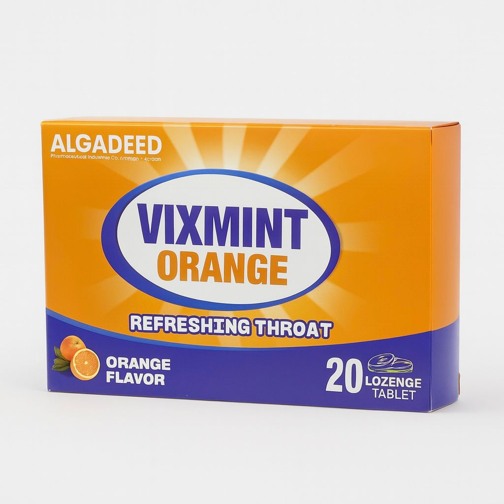 Vixmint Orange Throat Lozenges 20 Pieces