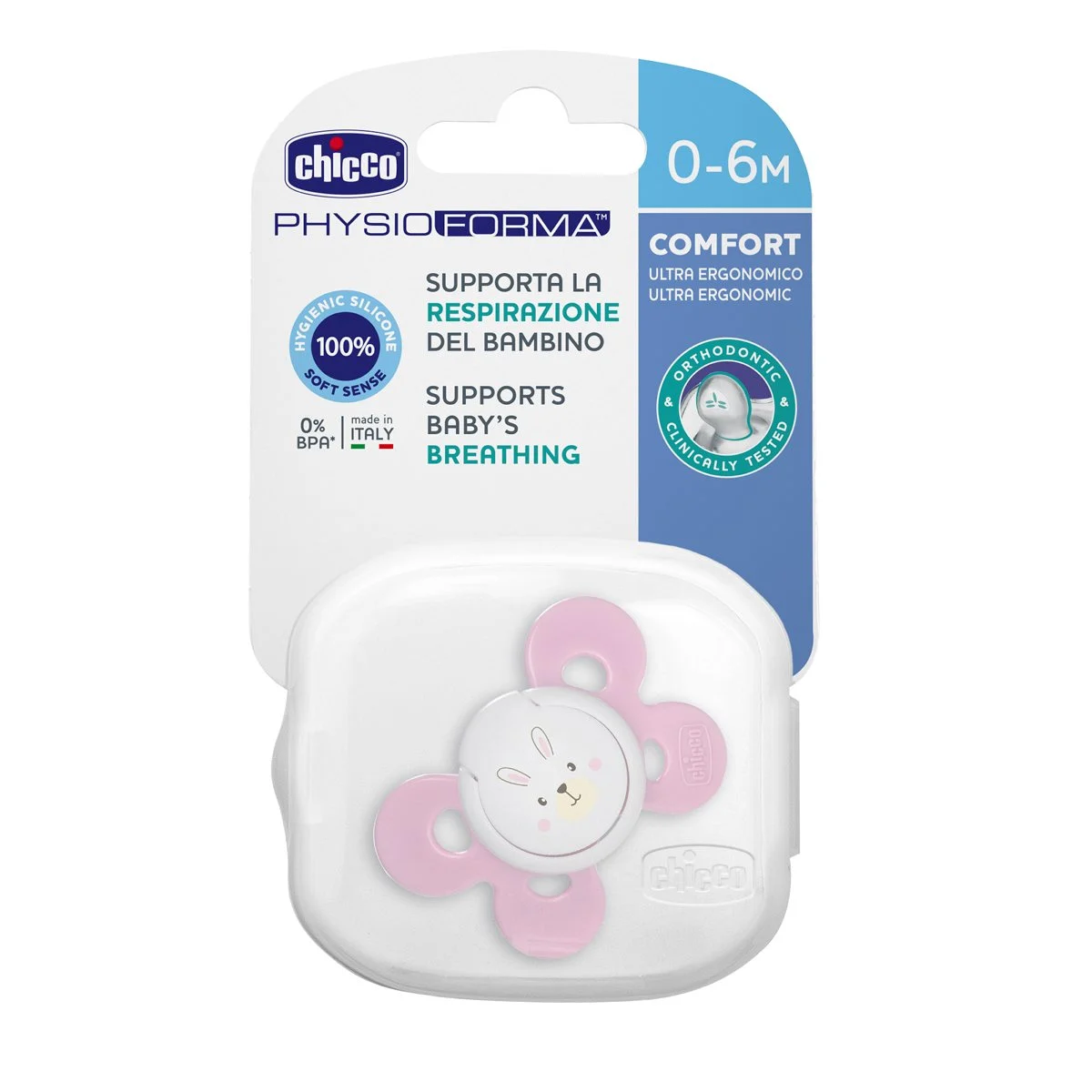Chicco PhysioForma Comfort Soother 0-6M for Girls 1 Piece