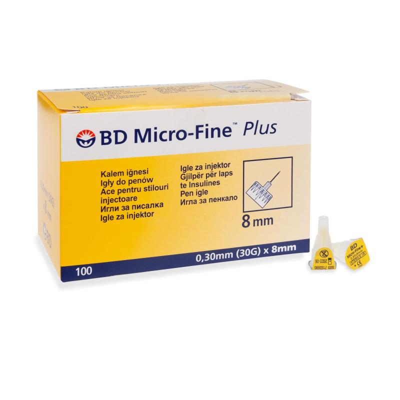 BD Micro-Fine Plus Pen Needles 30G 8mm 100 Pcs