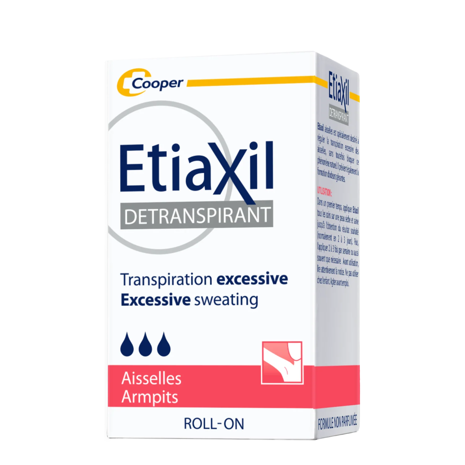 Etiaxil Detranspirant Red Roll-On Deodorant For Excessive Sweating Armpites 15ml
