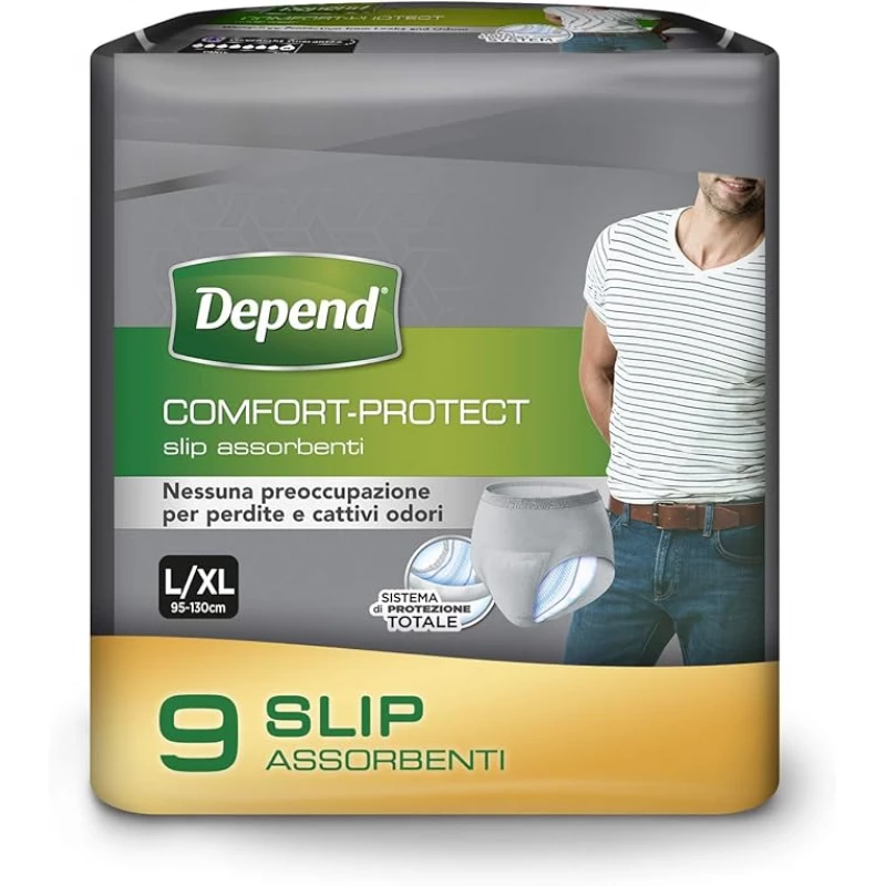 Depend Male Underwear For Men L/XL 9 Pants