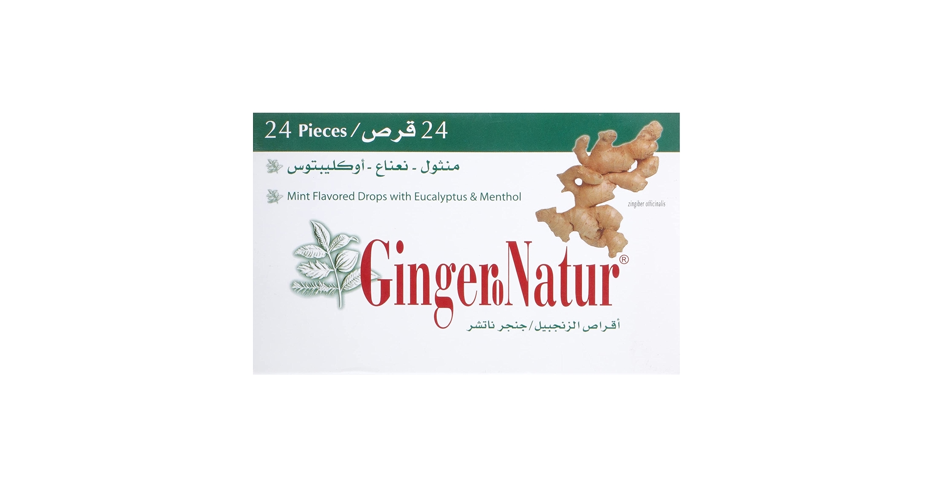 Ginger Natur Mint And Menthol 24 Lozenges