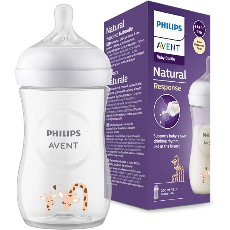 Philips Avent Natural Bottle With Giraffe Design 260ml