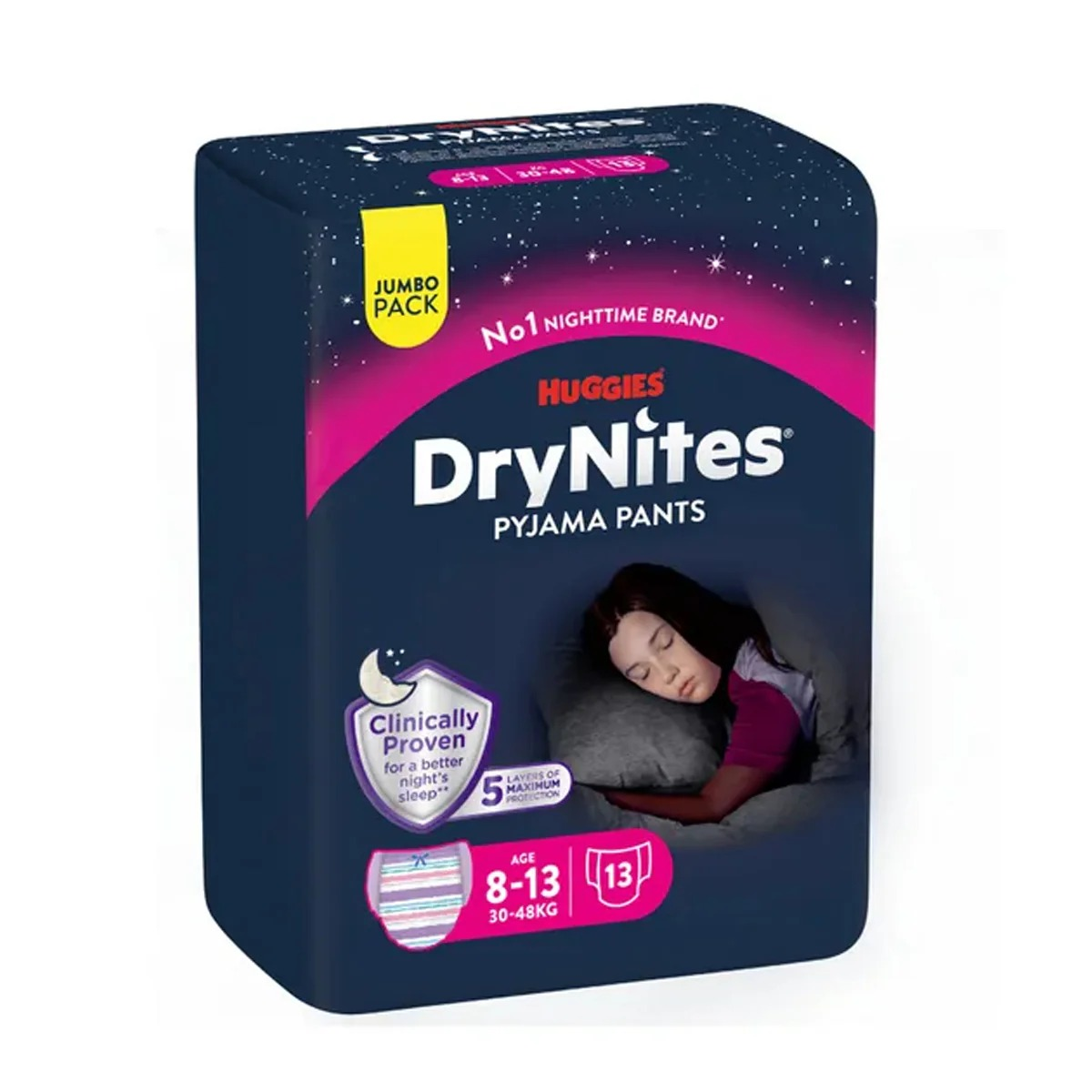 Huggies DryNites Diapers 8-13 years for Girls 30-48 Kg 13 Pants