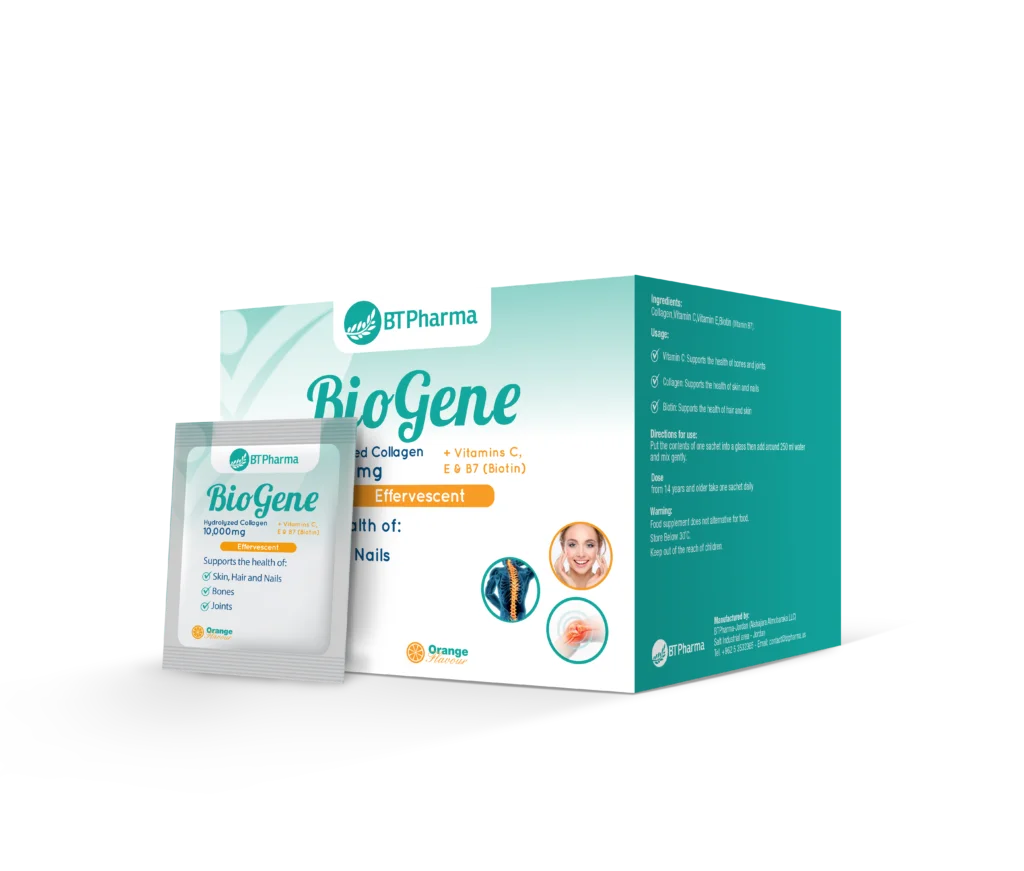 BT Pharma Biogene Collagen Effervescent 10,000mg 24 Sachets