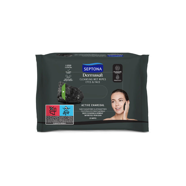 Septona Daily Clean Charcoal Facial Wipes