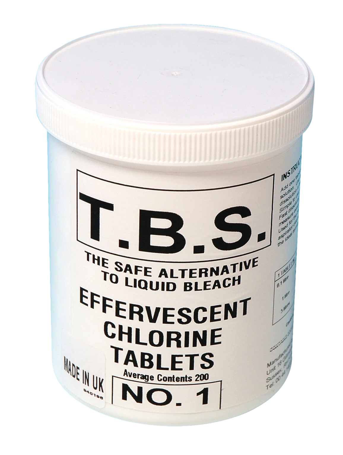 T.B.S Chlorine Effervescent 100 Tablets