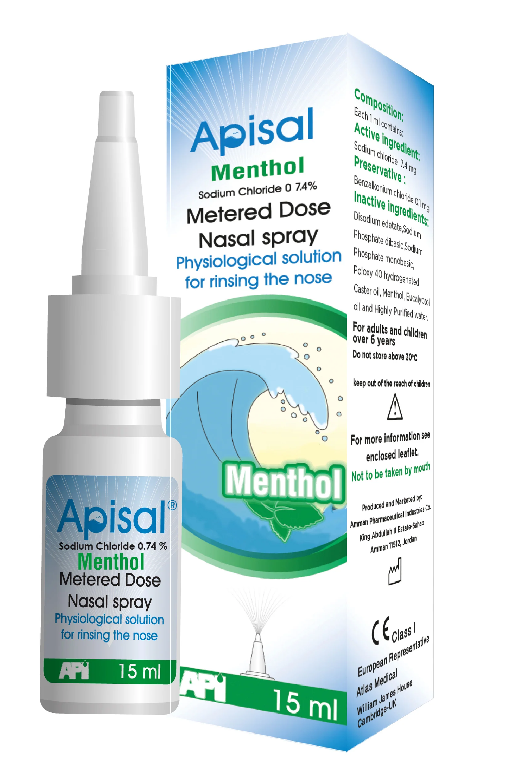 Apisal Menthol Nasal Spray 15ml