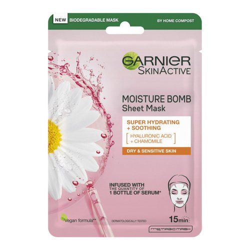 Garnier Moisture Bomb Chamomile And Hyaluronic Acid Sheet Face Mask