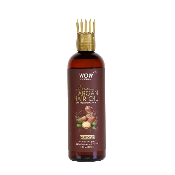 Wow Skin Science Argan Oil Hair Oil With Comb 200ml