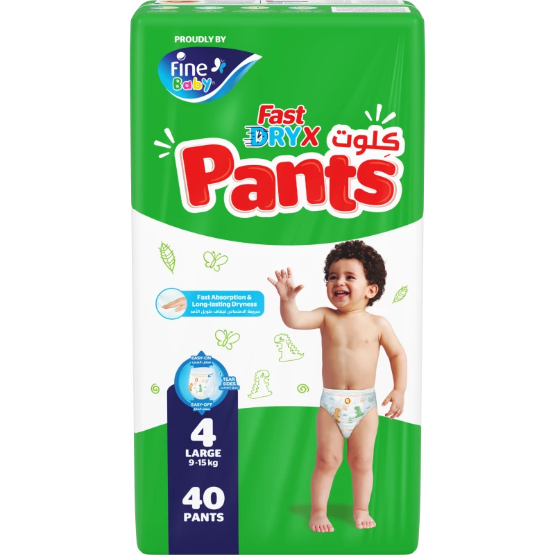 Fine Baby Pants 4 Large 9-15kg Pants 4x40 Pcs