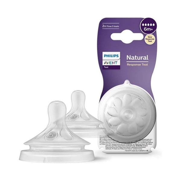 Philips Avent Natural Response Nipple Fast Flow 5 / +6M 2 Pieces