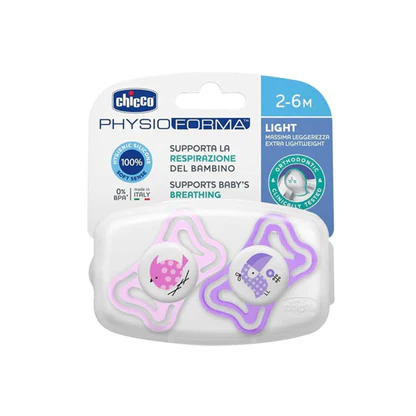 Chicco PhysioForma Soother 2-6M Light Girl 2 Pieces